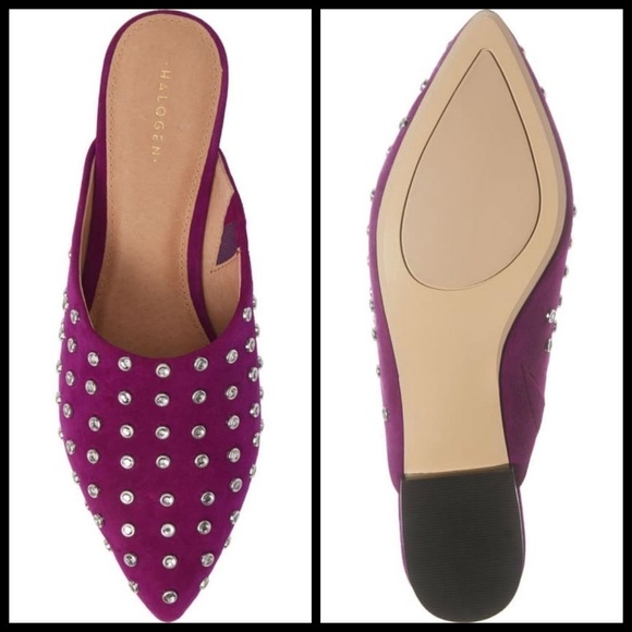 💕HALOGEN💕 Eva Jeweled Point Toe Mules - Picture 2 of 8